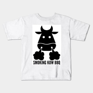 Smoking Kow BBQ Logo Kids T-Shirt